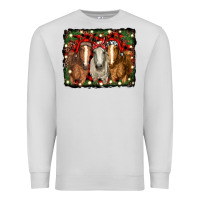 Dove Grey Christmas horses Premium Sweatshirt - RanaPortraitStore