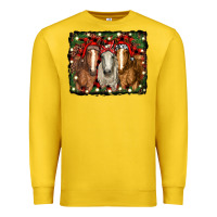 Lemon Christmas horses Premium Sweatshirt - RanaPortraitStore