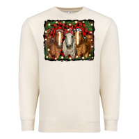 Sandshell Christmas horses Premium Sweatshirt - RanaPortraitStore