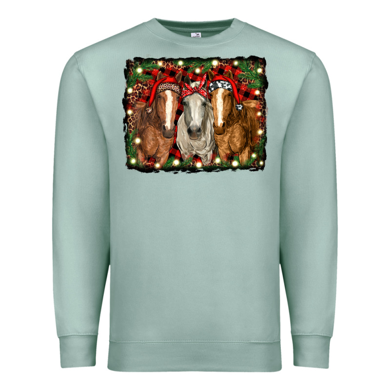 Christmas Horses Premium Sweatshirt by RanaPortraitStore | Teevron