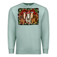 Seafoam Christmas horses Premium Sweatshirt - RanaPortraitStore