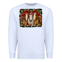 White Christmas horses Premium Sweatshirt - RanaPortraitStore