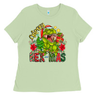 Matcha Merry Rexmas Ladies Tee - CowhideDigitalArt