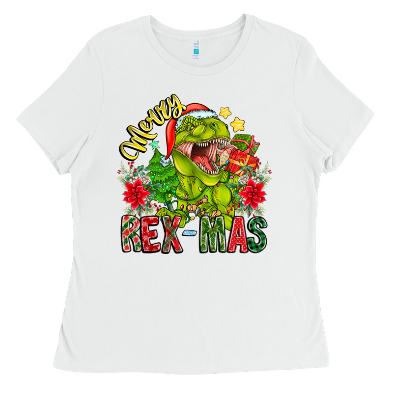 Merry Rexmas Ladies Tee by CowhideDigitalArt | Teevron