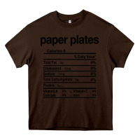 Chocolate Brown paper plates nutrition facts funny thanksgiving christmas Heavy Core Tee - artisFamous