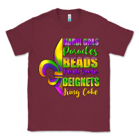 Burgundy mardi gras parades beads Classic Tee - FaDigitalArtStudio