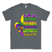Charcoal Heather mardi gras parades beads Classic Tee - FaDigitalArtStudio