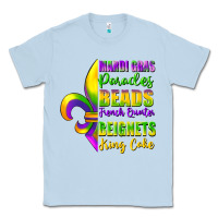 Dusty Blue mardi gras parades beads Classic Tee - FaDigitalArtStudio