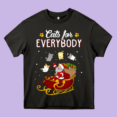 Cats For Everybody Cat Christmas Ugly Christmas Sweatshirt Heavy Core Tee Designed By Artisfamous
