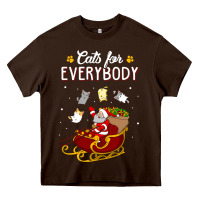 Chocolate Brown cats for everybody cat christmas ugly christmas sweatshirt Heavy Core Tee - artisFamous