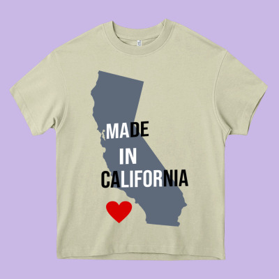 Made In California Heavy Core Tee Designed By Artisfamous