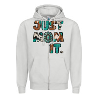 Dove Grey just mom it cowhide turquoise Zipper Hoodie - Jasminsmagicworld