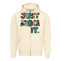 Sandshell just mom it cowhide turquoise Zipper Hoodie - Jasminsmagicworld