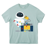 Arona wall e eve christmas light wrap graphic t shirt Heavy Core Tee - artisFamous