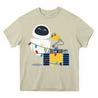 Mossy wall e eve christmas light wrap graphic t shirt Heavy Core Tee - artisFamous