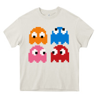 Cream pacman ghosts cool retro 80s Heavy Core Tee - artisFamous