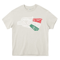 Cream mexico flag Heavy Core Tee - artisFamous