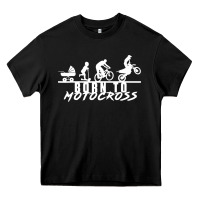 Black motocross motocicleta evolución offroad Heavy Core Tee - artisFamous