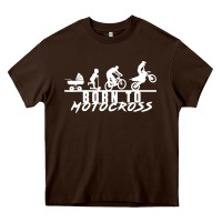 Chocolate Brown motocross motocicleta evolución offroad Heavy Core Tee - artisFamous