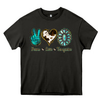 Asphalt Peace Love Turquoise Heavy Core Tee - Jasminsmagicworld