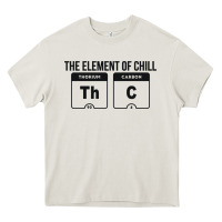 Cream mens the element of chill thc marijuana joke black Heavy Core Tee - artisFamous