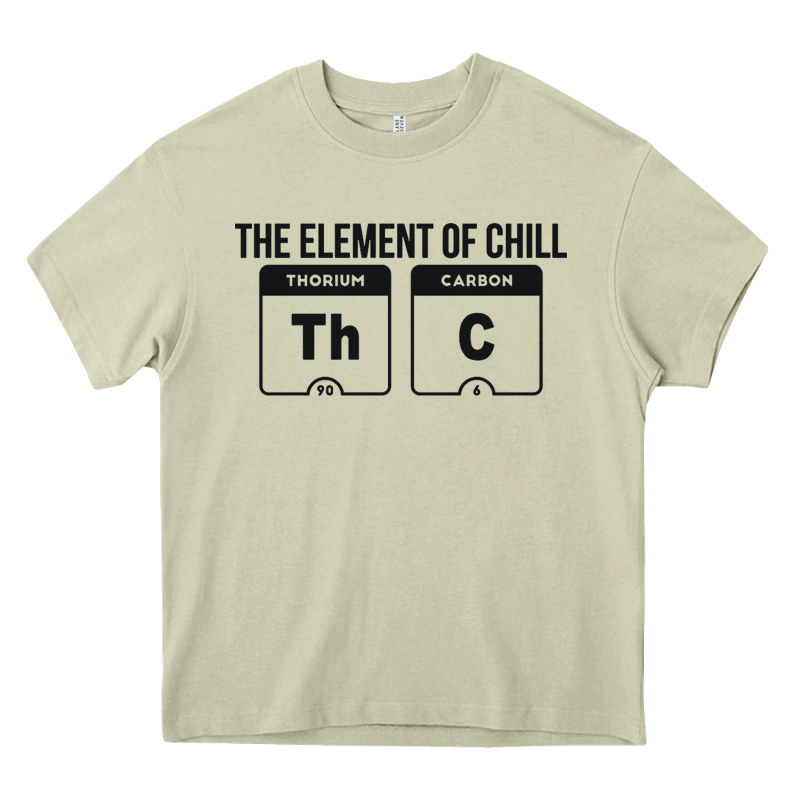 Mens The Element Of Chill Thc Marijuana Joke Black Heavy Core Tee by artisFamous | Teevron