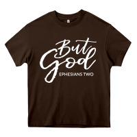 Chocolate Brown but god imajes Heavy Core Tee - artisFamous