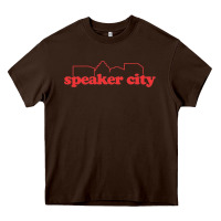 Chocolate Brown speaker city Heavy Core Tee - artisFamous