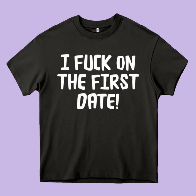 I F'ck On The First Date Heavy Core Tee Designed By Artisfamous