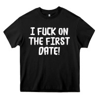 Black i f'ck on the first date Heavy Core Tee - artisFamous
