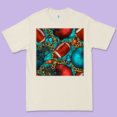 American Football Helmet With Leopard And Gemstone Premium Tee Designed By Bundleandbundleshop