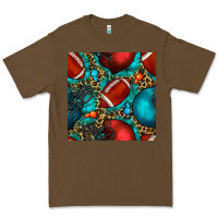 Cacao american football helmet with leopard and gemstone Premium Tee - BundleAndBundleShop