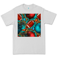 Dove Grey american football helmet with leopard and gemstone Premium Tee - BundleAndBundleShop