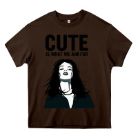 Chocolate Brown cute is what we aim for Heavy Core Tee - artisFamous