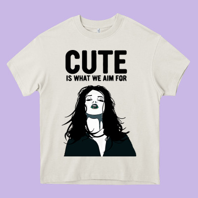 Cute Is What We Aim For Heavy Core Tee Designed By Artisfamous