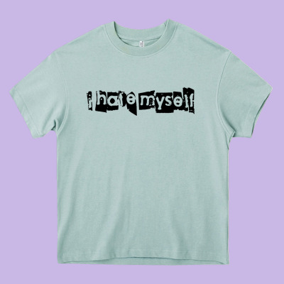 I Hate Myself Heavy Core Tee Designed By Artisfamous