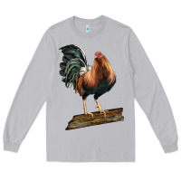 Moon Dust american game rooster standing Long Sleeve Tee - LillyAllenDesigns