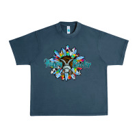 Midnight Navy happy easter sunflower Urban Heavy Tee - CowhideDigitalArt