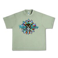 Oil Green happy easter sunflower Urban Heavy Tee - CowhideDigitalArt
