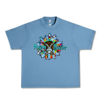 Pebble Blue happy easter sunflower Urban Heavy Tee - CowhideDigitalArt