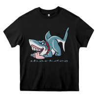 Black Sharkdog Sticker Heavy Core Tee - artisFamous