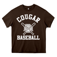 Chocolate Brown blue mountain cougars club Heavy Core Tee - artisFamous