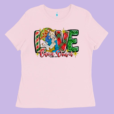 Love Came Down Ladies Tee Designed By Cowhidedigitalart