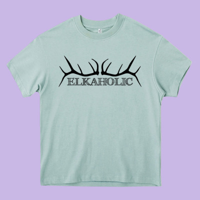 Elkaholic Heavy Core Tee Designed By Artisfamous