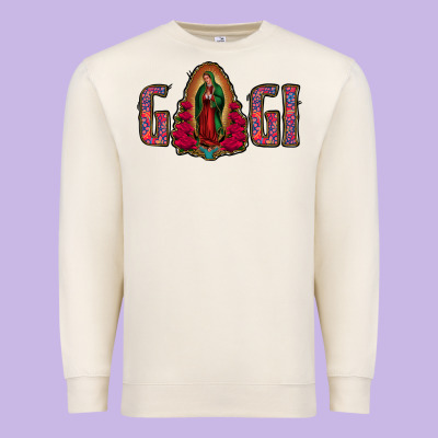 Gigi Lady Of Guadalupe Premium Sweatshirt Designed By Jasminsmagicworld