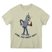 Mossy Futurama Ctrl Alt Shift Kill Bender Heavy Core Tee - artisFamous