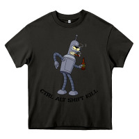 Asphalt Futurama Ctrl Alt Shift Kill Bender Heavy Core Tee - artisFamous