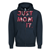 Navy just mom it pink Zipper Hoodie - Jasminsmagicworld