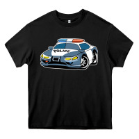 Black police car Heavy Core Tee - artisFamous