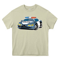 Mossy police car Heavy Core Tee - artisFamous